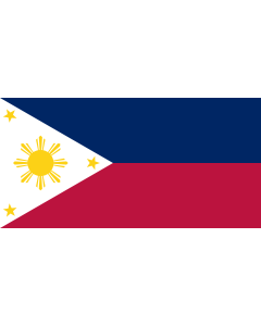 Flag: Philippines  1946–1985, 1986–1998 |  landscape flag | 1.35m² | 14.5sqft | 80x160cm | 30x60inch 