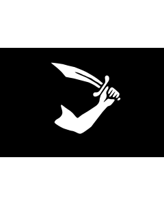 Flag: Pirate of Thomas Tew |  landscape flag | 1.35m² | 14.5sqft | 90x150cm | 3x5ft 