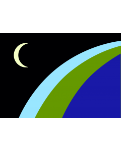 Flag: Planet Terra | Proposed w Earth |  landscape flag | 1.35m² | 14.5sqft | 90x150cm | 3x5ft 