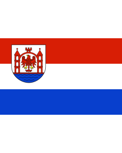 Flag: Drawsko Pomorskie, Poland |  landscape flag | 1.35m² | 14.5sqft | 90x150cm | 3x5ft 