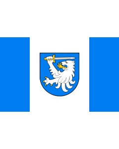 Flag: POL gmina Gorlice | Gmina Gorlice | Gminy Gorlice |  landscape flag | 1.35m² | 14.5sqft | 90x150cm | 3x5ft 