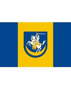 Flag: POL gmina Tarnów | Herb gminy Tarnów |  landscape flag | 1.35m² | 14.5sqft | 90x150cm | 3x5ft 