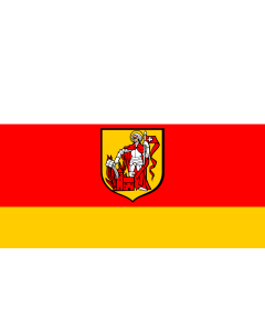 Flag: Kolno with coat of arms, Poland |  landscape flag | 1.35m² | 14.5sqft | 90x150cm | 3x5ft 