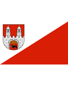 Flag: Mieroszów, Poland |  landscape flag | 1.35m² | 14.5sqft | 90x150cm | 3x5ft 