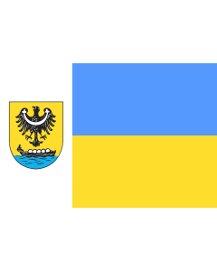 Flag: POL Nowa Sól | Nowej Soli |  landscape flag | 1.35m² | 14.5sqft | 90x150cm | 3x5ft 