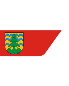 Flag: POL powiat suwalski | Powiatu suwalskiego |  landscape flag | 1.35m² | 14.5sqft | 80x160cm | 30x60inch 