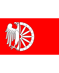 Flag: Racibórz |  landscape flag | 1.35m² | 14.5sqft | 90x150cm | 3x5ft 