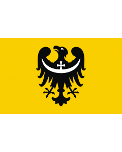 Flag: Lower Silesia Voivodeship |  landscape flag | 1.35m² | 14.5sqft | 90x150cm | 3x5ft 
