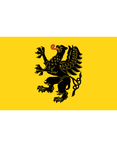 Flag: POL województwo pomorskie Pomeranian Voivodeship since 2002 Województwa pomorskiego |  landscape flag | 1.35m² | 14.5sqft | 90x150cm | 3x5ft 