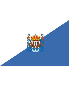 Flag: Pontevedra Province | Provincia de Pontevedra  Galicia |  landscape flag | 1.35m² | 14.5sqft | 90x150cm | 3x5ft 