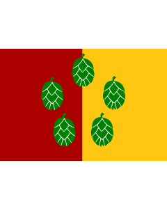 Flag: Poperinge vlag | Poperinge |  landscape flag | 1.35m² | 14.5sqft | 90x150cm | 3x5ft 