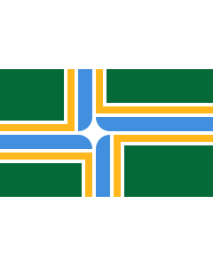 Flag: Portland, Oregon |  landscape flag | 1.35m² | 14.5sqft | 90x150cm | 3x5ft 