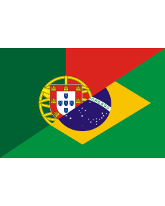 Flag: Portuguese language of Portugal-Brazil |  landscape flag | 1.35m² | 14.5sqft | 90x150cm | 3x5ft 