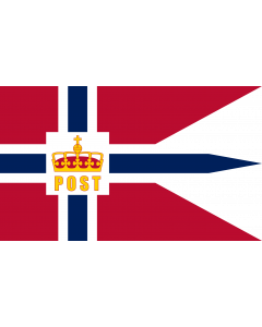 Flag: Postal Flag of Norway | The postal flag of Norway |  landscape flag | 1.35m² | 14.5sqft | 90x150cm | 3x5ft 