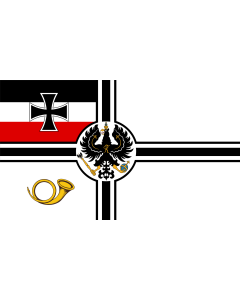Flag: Postflagge -1892 | Postschiffe, Deutsches Reich  bis 1892 |  landscape flag | 1.35m² | 14.5sqft | 90x150cm | 3x5ft 