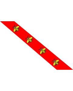 Flag: Principality of Elba  19th century |  landscape flag | 1.35m² | 14.5sqft | 90x150cm | 3x5ft 