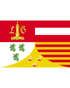 Flag: Belgian province Liege |  landscape flag | 1.35m² | 14.5sqft | 90x150cm | 3x5ft 