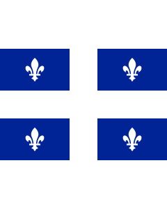 Flag: Québec  style 1960 s | Québec dans les années 1960  version officielle ou simplement version de circonstance utilisée par le public |  landscape flag | 1.35m² | 14.5sqft | 90x150cm | 3x5ft 