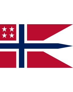 Flag: Rank Flag of an Admiral of the Royal Norwegian Navy |  landscape flag | 1.35m² | 14.5sqft | 90x150cm | 3x5ft 