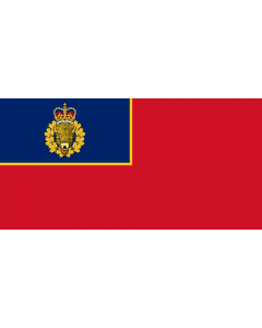 Bandiera: RCMP | Corps Ensign of the Royal Canadian Mounted Police | Enseigne de corps de la Gendarmerie royale du Canada |  bandiera paesaggio | 1.35m² | 80x160cm 