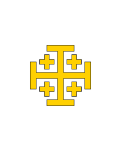 Flag: Regni Hierosolymae | Royaume de Jérusalem |  landscape flag | 1.35m² | 14.5sqft | 90x150cm | 3x5ft 