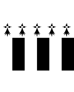 Flag: Rennes, Brittany, France |  landscape flag | 1.35m² | 14.5sqft | 90x150cm | 3x5ft 