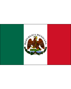 Flag: Republia Restaurada Mexico 1846 a 1879 | Republia Restaurada Mexico 1846 a 1879 Bandera tipo de las usadas entre 1846 y 1879 por las diferentes facciones republicanas en México |  landscape flag | 1.35m² | 14.5sqft | 90x150cm | 3x5ft 