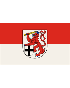 Flag: Rhein-Sieg-Kreis | Hissflagge des Rhein-Sieg-Kreises  Der Kreis führt eine Flagge in den Farben rot und weiß |  landscape flag | 1.35m² | 14.5sqft | 90x150cm | 3x5ft 