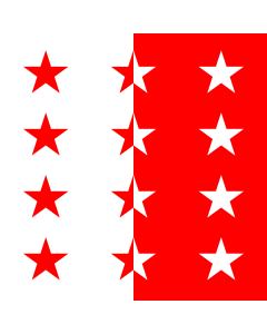 Flag: Rhodanic Republic  Valais  from 1802 to 1810 |  1.35m² | 14.5sqft | 120x120cm | 45x45inch 