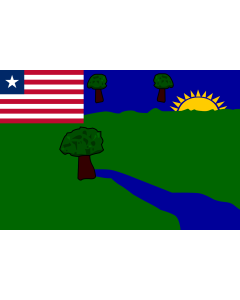 Flag: Liberian county of River Gee |  landscape flag | 1.35m² | 14.5sqft | 90x150cm | 3x5ft 