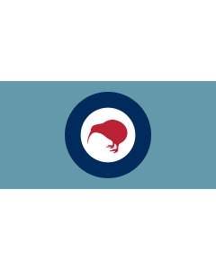 Flag: RNZAF paratrooper | Paratrooper flag with the roundel of the Royal New Zealand Air Force in the centre |  landscape flag | 1.35m² | 14.5sqft | 80x160cm | 30x60inch 