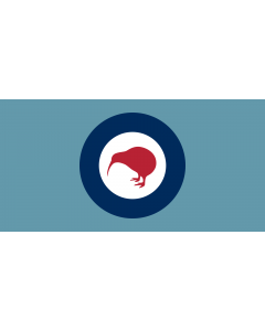 Flag: RNZAF paratrooper | Paratrooper flag with the roundel of the Royal New Zealand Air Force in the centre |  landscape flag | 1.35m² | 14.5sqft | 80x160cm | 30x60inch 