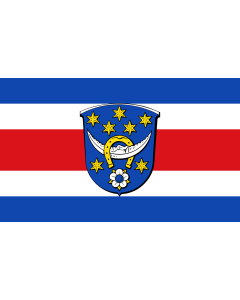 Flag: Roßdorf, Hesse, Germany |  landscape flag | 1.35m² | 14.5sqft | 90x150cm | 3x5ft 