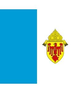 Flag: A representation of the flag of the Roman Catholic Archdiocese of Chicago in Illinois |  1.35m² | 14.5sqft | 120x120cm | 45x45inch 