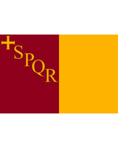 Flag: Rome with SPQR | Roma amb SPQR |  landscape flag | 1.35m² | 14.5sqft | 90x150cm | 3x5ft 