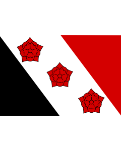 Flag: Roosendaal vlag | Gemeente Roosendaal |  landscape flag | 1.35m² | 14.5sqft | 90x150cm | 3x5ft 