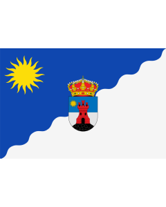 Flag: Roquetas de Mar municipality  Almería province - Spain |  landscape flag | 1.35m² | 14.5sqft | 90x150cm | 3x5ft 
