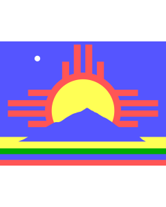 Flag: New Mexico city of Roswell |  landscape flag | 1.35m² | 14.5sqft | 100x130cm | 40x50inch 