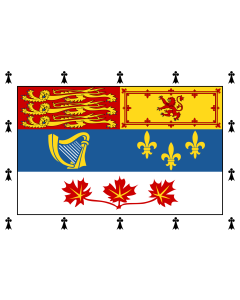 Flag: Royal Standard for members of the Canadian Royal Family  2015-present |  landscape flag | 1.35m² | 14.5sqft | 90x150cm | 3x5ft 