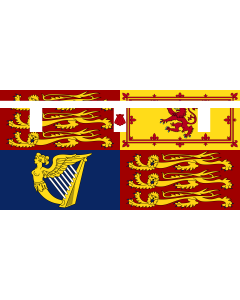 Flag: Royal Standard of Prince William |  landscape flag | 1.35m² | 14.5sqft | 80x160cm | 30x60inch 