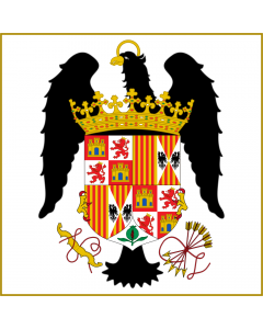 Flag: Royal Standard of the Catholic Monarchs  1492-1504 |  1.35m² | 14.5sqft | 120x120cm | 45x45inch 