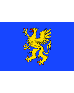 Flag: Saint-Brieuc, France |  landscape flag | 1.35m² | 14.5sqft | 90x150cm | 3x5ft 