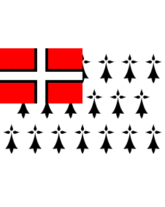 Flag: Saint-Malo  18è siècle, pavillon amirauté | Pavillon de l Amirauté de Saint-Malo  Bretagne  au XVIIIè siècle |  landscape flag | 1.35m² | 14.5sqft | 90x150cm | 3x5ft 