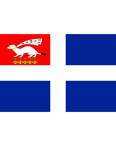 Flag: Saint-Malo  20è siècle | Contemporain de la ville de Saint-Malo  Bretagne |  landscape flag | 1.35m² | 14.5sqft | 90x150cm | 3x5ft 