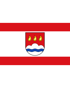 Flag: Municipality of Salzbergen, Germany |  landscape flag | 1.35m² | 14.5sqft | 90x150cm | 3x5ft 