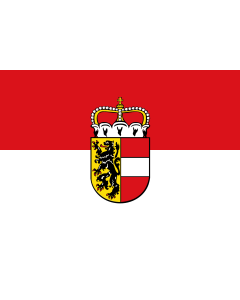 Flag: Salzburg  state | Description Rot-weiß mit Wappen vom Land Salzburg |  landscape flag | 1.35m² | 14.5sqft | 90x150cm | 3x5ft 