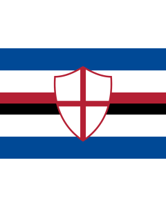 Flag: Sampdoria football club |  landscape flag | 1.35m² | 14.5sqft | 90x150cm | 3x5ft 