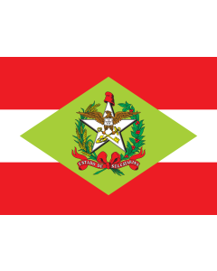 Flag: State of Santa Catarina, Brazil |  landscape flag | 1.35m² | 14.5sqft | 100x140cm | 40x55inch 