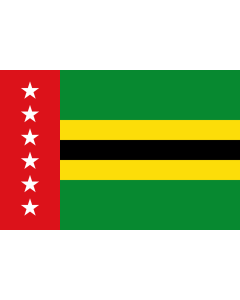 Flag: Santander Department  2008-2019 | Santander  Decreto 579 de 1972/Ordenanza 8 de 2008 |  landscape flag | 1.35m² | 14.5sqft | 90x150cm | 3x5ft 