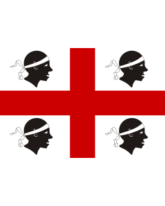 Flag: Alternate flag of the Italian autonomous region Sardinia |  landscape flag | 1.35m² | 14.5sqft | 90x150cm | 3x5ft 